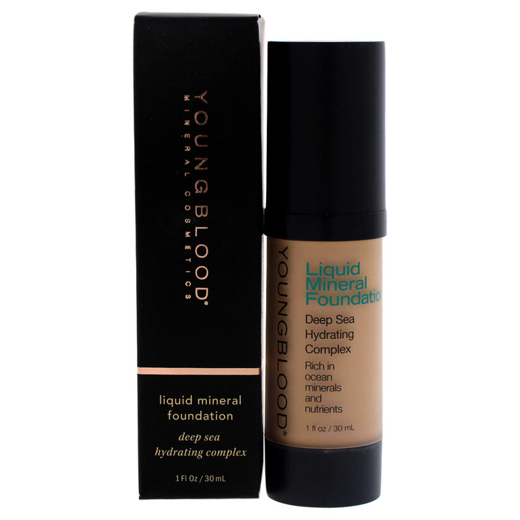Youngblood Liquid Mineral Foundation Pebble 17 Shades Vegan Cruelty Free GlutenFree