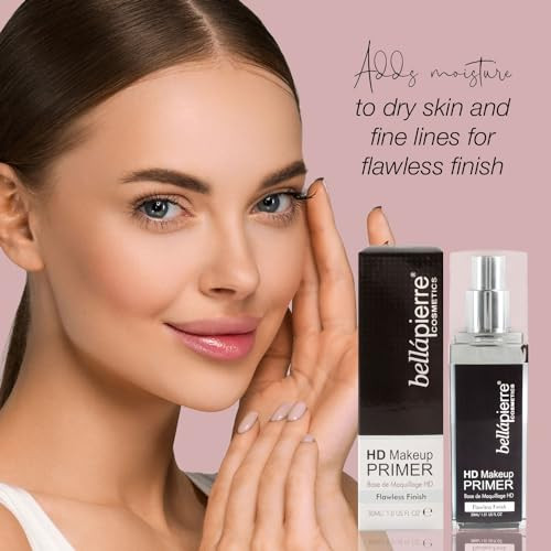 bellapierre HD Makeup Primer for a Smooth Clear Complexion CrueltyFree NonToxic TalcFree Face Concealer 101 Fl Oz