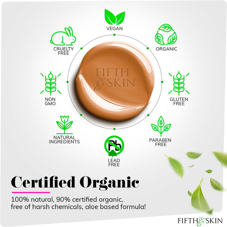 Fifth Skin Bettern Ur Skin Liquid Foundation DEEP TAN Natural Organic Vegan CrueltyFree GlutenFree Beauty with Buildable