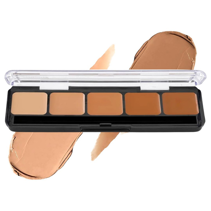 Graftobian HD Glamour Crme Foundation Palette Warm 2 High Definition 5 Color Makeup Palette Cream Based Foundation Conce