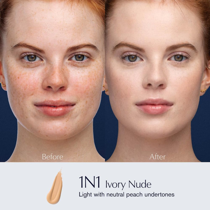 Este Lauder Double Wear StayinPlace 24Hour LongWear Matte Foundation Makeup Original Formula 1 Fl Oz 1N1 Ivory Nude