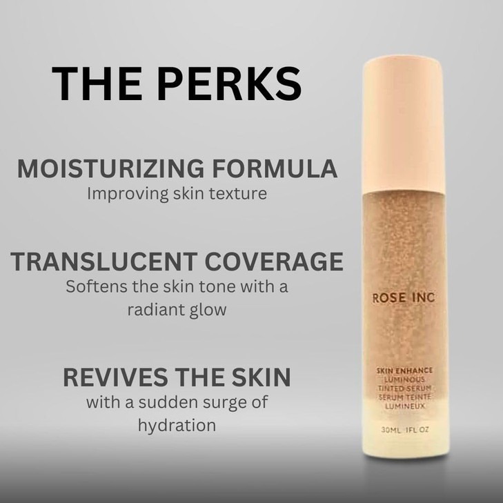ROSE INC Skin Enhance NonComedogenic Skin Tint Serum Foundation 60
