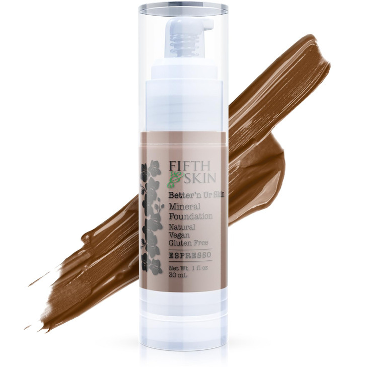 Fifth Skin Bettern Ur Skin Liquid Foundation ESPRESSO Natural Organic Vegan CrueltyFree GlutenFree Beauty with Buildable