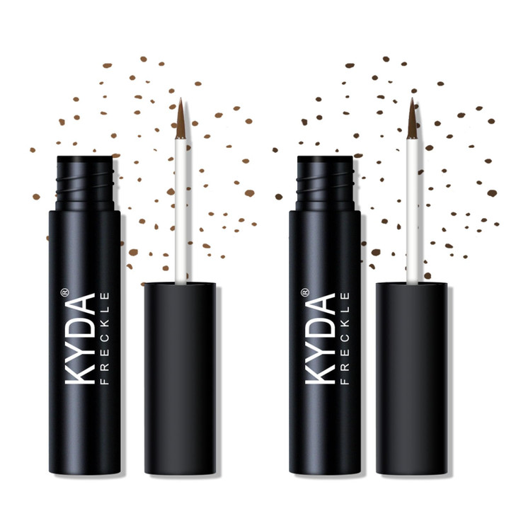 KYDA 2PCS Liquid Freckle Makeup PenWater Resistant Faux Freckle Natural Looking Buildable Long Lasting Faux FrecklesSoft