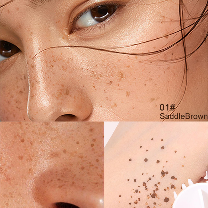 Erinde Upgrade Liquid Freckle Pen Fake Freckles Stamp Air Cushion Long Lasting Waterproof Quick Dry Lifelike Magic Freck