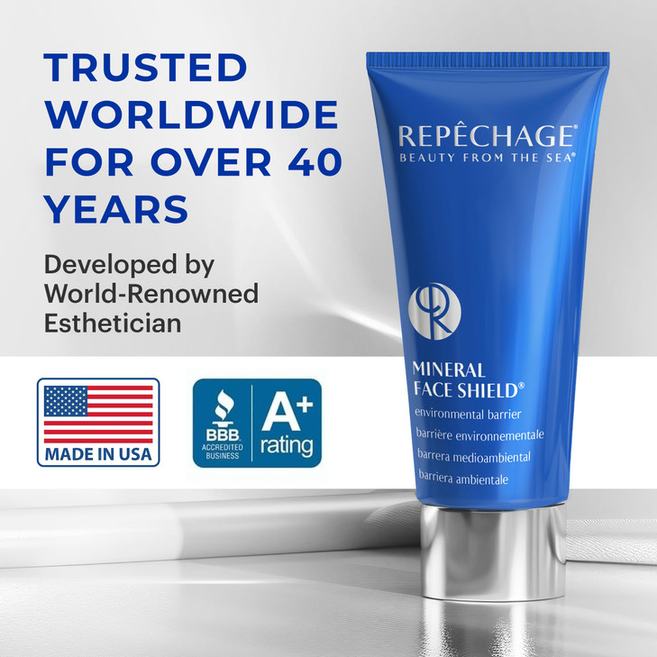 Repchage Mineral Face Shield Environmental Protection Silky Matte Finish Daily Face Shield with Seaweed Botanical Extrac