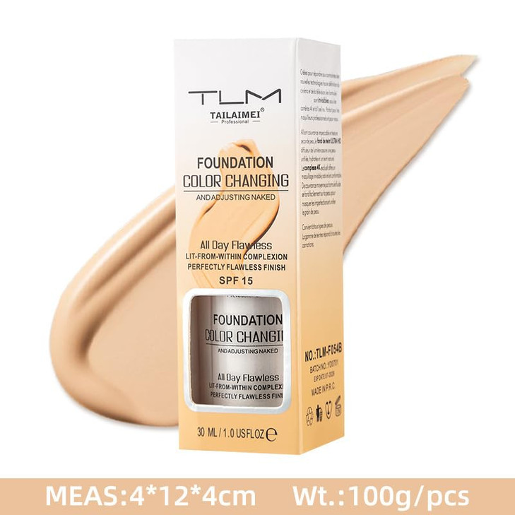 TLM Foundation Color ChangingTLM Colour Changing Liquid Foundation Hides Wrinkles LinesBB Cream Makeup Base Concealer Co
