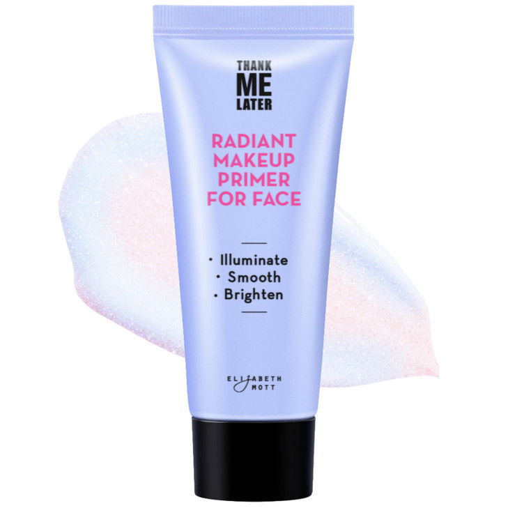 Elizabeth Mott Thank Me Later Radiant Face Primer Illuminating Hydrating Makeup Base with Niacinamide for Dewy Skin Long