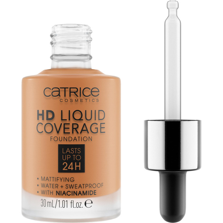 Catrice HD Liquid Coverage Foundation Flawless High Coverage Vegan Cruelty Free 070 Toffee Beige
