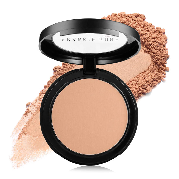 Frankie Rose Cosmetics Powder Foundation Full Coverage Face Powder For Pores Imperfections Evens Out Skin Tone ShineCont