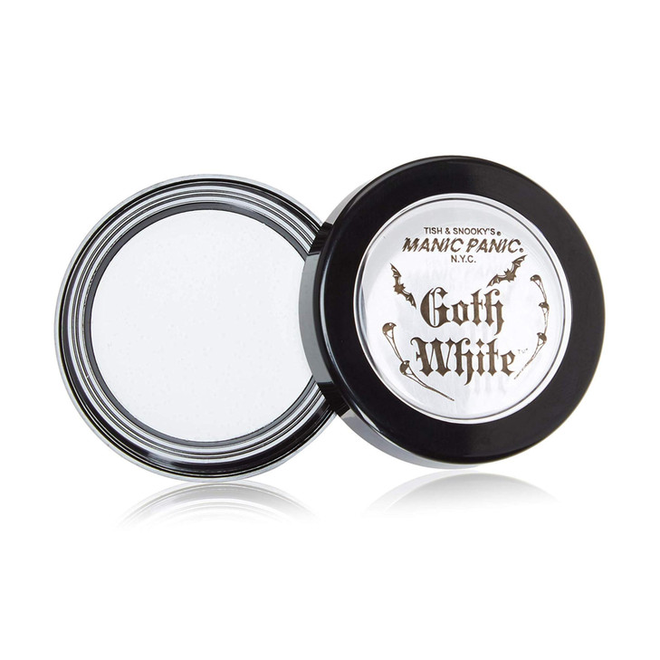 MANIC PANIC Goth White Cream to Powder Foundation White Foundation for Goth Makeup Cosplay Halloween Full Coverage Matte