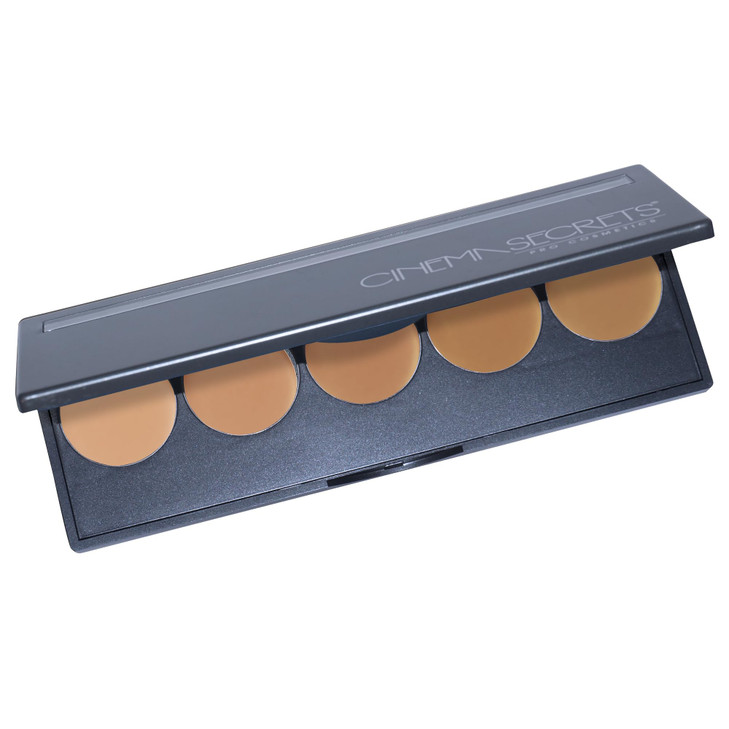 Cinema Secrets Ultimate Foundation 5in1 Palette Medium PeachBeige Undertones400 series Buildable Coverage LongWear Matte