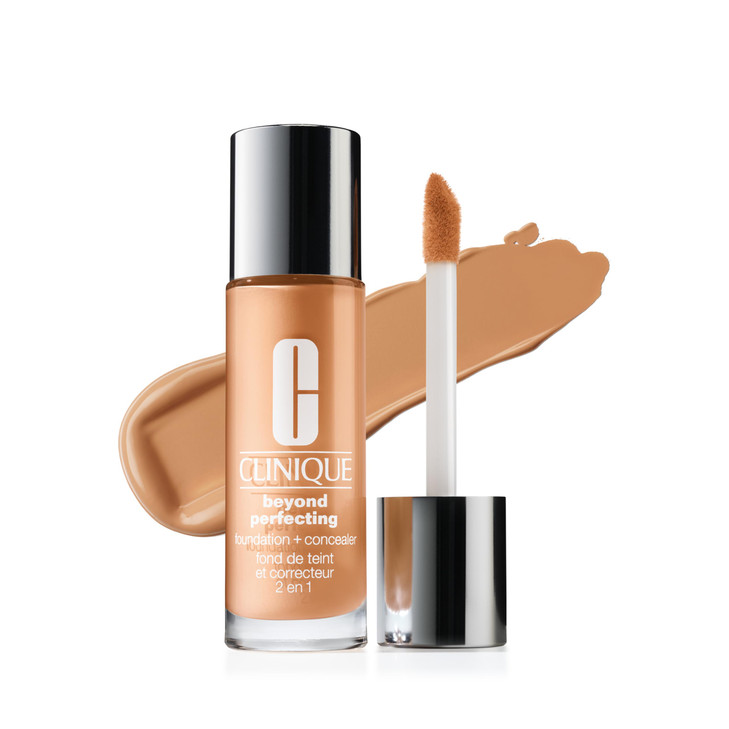 Clinique Beyond Perfecting Lightweight Liquid Foundation Concealer For Dry Combination to Oily Skin Types Full Coverage