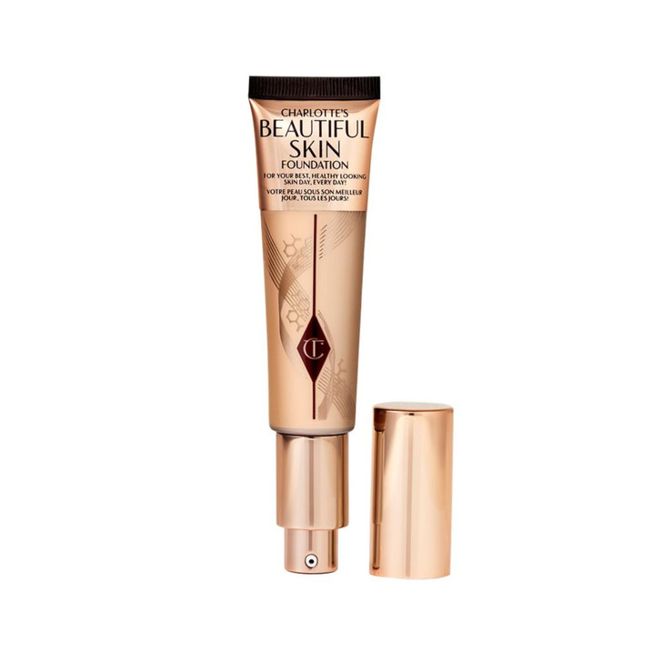 Charlotte Tilbury Beautiful Skin Medium Coverage Hydrating Foundation Buildable Liquid Makeup for Instant Glow Plumping