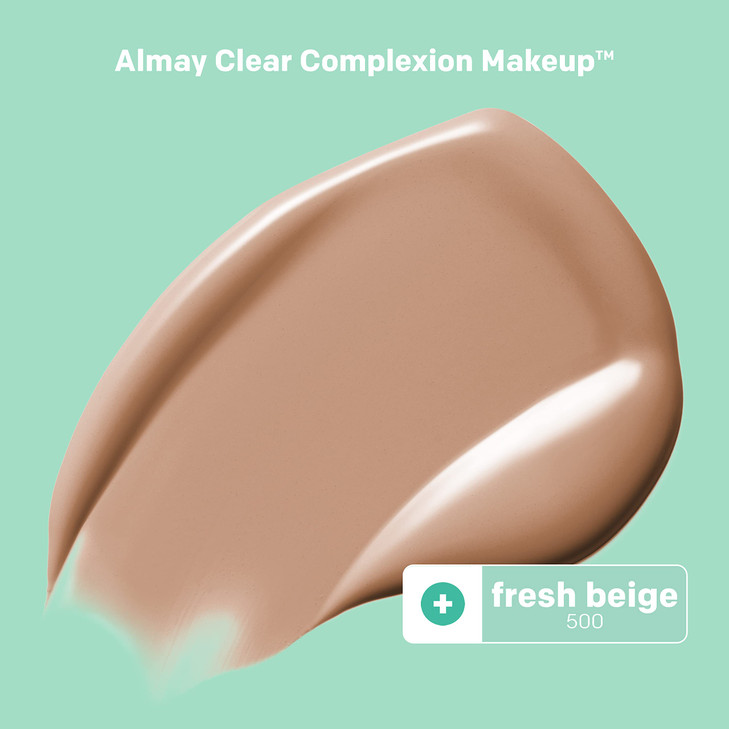 Almay Clear Complexion Acne Foundation Makeup with Salicylic Acid Medium Coverage Soft Matte Finish Hypoallergenic Cruel