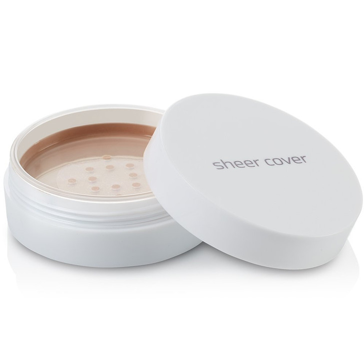 Sheer Cover Flawless Face Kit Perfect Shade Mineral Foundation Conceal Brighten Highlight Trio with FREE Foundation Brus