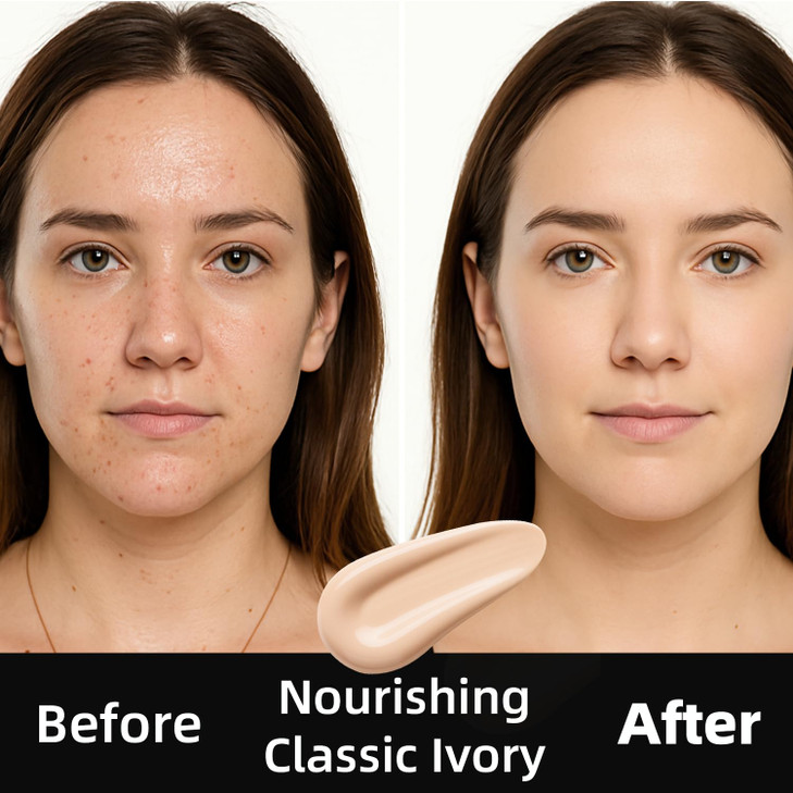 FV Waterproof Liquid Foundation Dewy Finish Long Lasting Lightweight Medium Coverage Face Makeup for Normal Dry Skin Cru