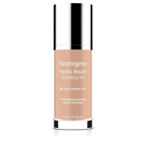 Neutrogena Hydro Boost Hydrating Tint Foundation Makeup for Dry Skin with Hyaluronic Acid Lightweight OilFree Water Gel