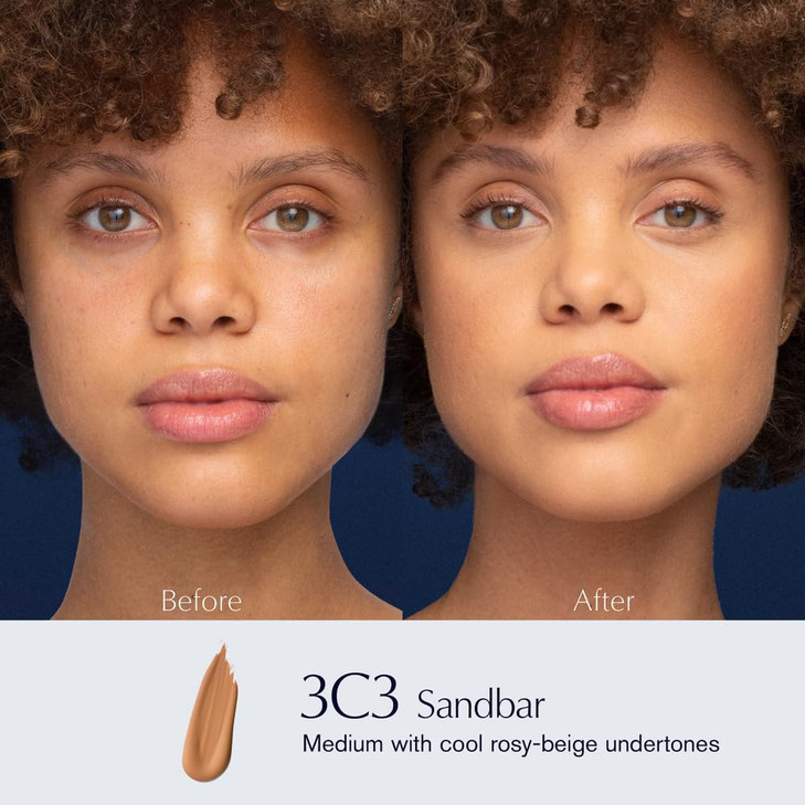 Este Lauder Double Wear StayinPlace 24Hour LongWear Matte Foundation Makeup Original Formula 1 Fl Oz 3C3 Sandbar