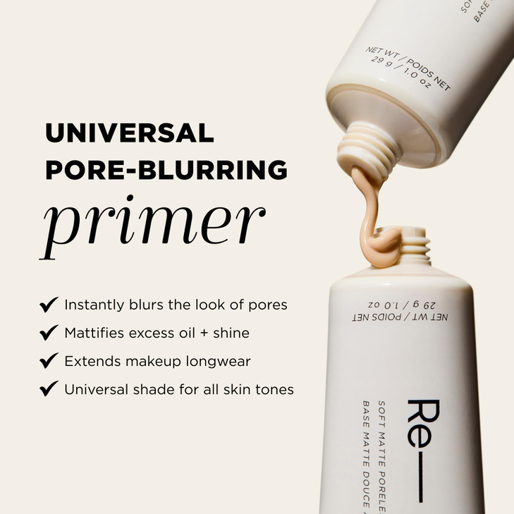 HALEYS Beauty Refine Soft Matte Poreless Primer Lightweight Makeup Gripping Base That Extends Smooths Blurs Face Makeup