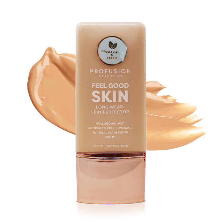 Profusion Cosmetics Lightweight Liquid Foundation for a Flawless and Elegant Radiance Breathable Makeup that Improves Un