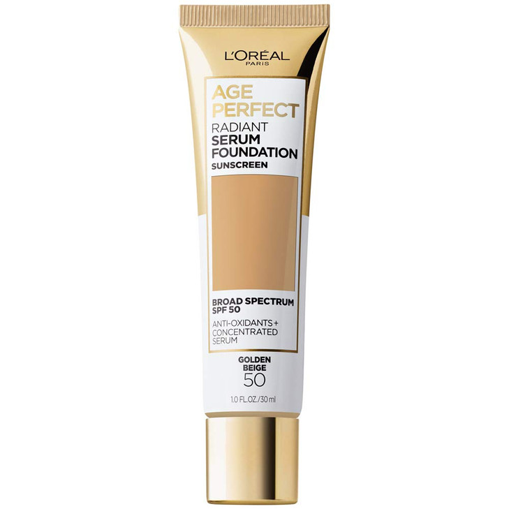 LOreal Paris Age Perfect Radiant Serum Foundation with SPF 50 Golden Beige 1 Ounce