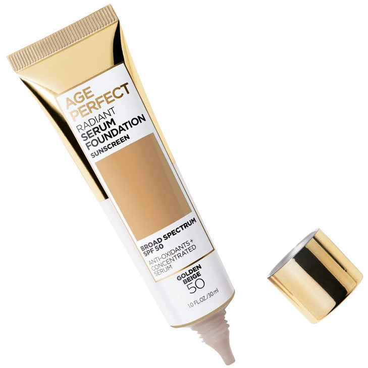 LOreal Paris Age Perfect Radiant Serum Foundation with SPF 50 Golden Beige 1 Ounce