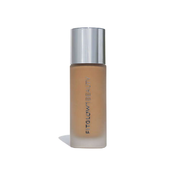 Fitglow Beauty Foundation Vegan SkinTreating Foundation with Peptides Plant Collagen Buildable MediumFull Coverage Natur