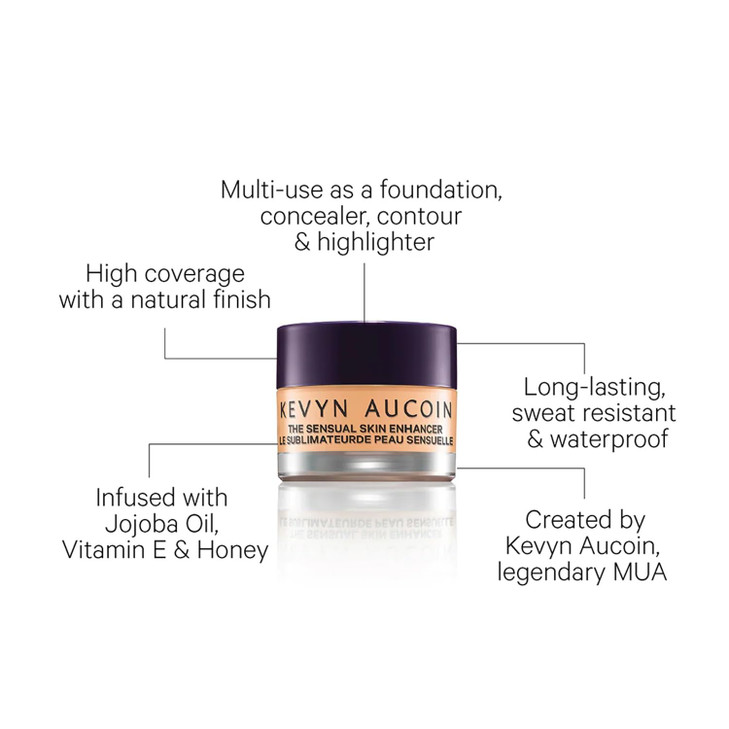 Kevyn Aucoin The Sensual Skin Enhancer SX 01 Light shade Evens skin tone Allinone foundation concealer highlight and con
