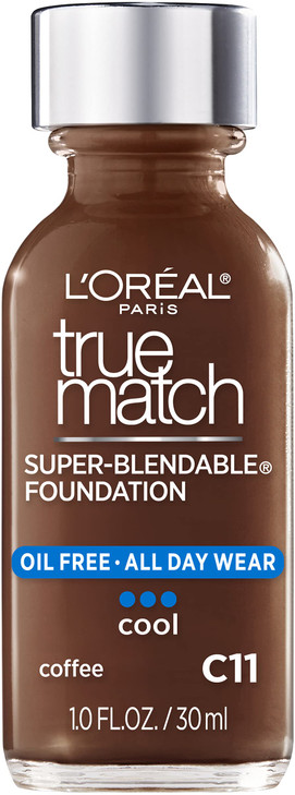 LOral Paris Makeup True Match SuperBlendable Liquid Foundation Coffee C11 1 Fl Oz1 Count