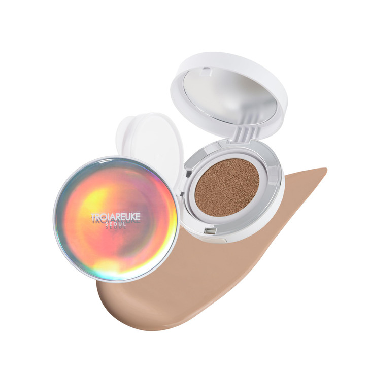 TROIAREUKE Seoul Bridal Cushion Foundation22 Yellow Beige Korean Cushion Foundation KBeauty Hydrating Longlasting Lightw
