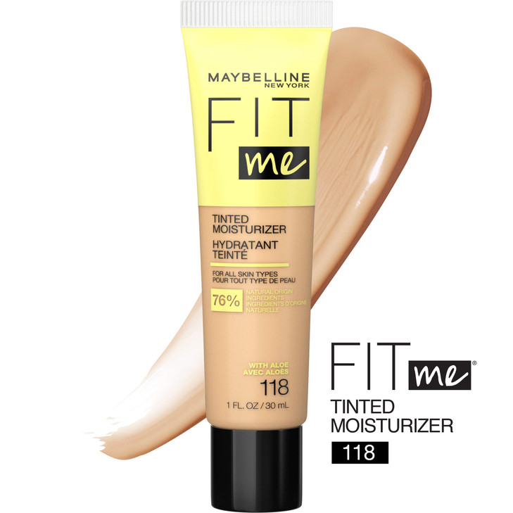 Maybelline Fit Me Tinted Moisturizer Natural Coverage Face Makeup 118 1 Count