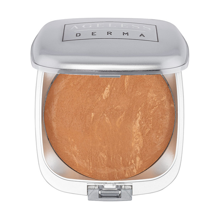 Ageless Derma Mineral Makeup Baked Foundation Vegan Paraben Gluten and Cruelty Free Powder Foundation Moroccan Beige