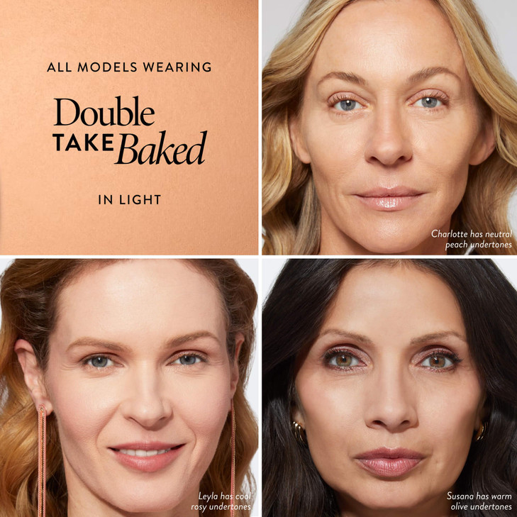 LAURA GELLER NEW YORK Baked Double Take Powder Foundation Light Buildable Medium to Full Coverage Matte Finish