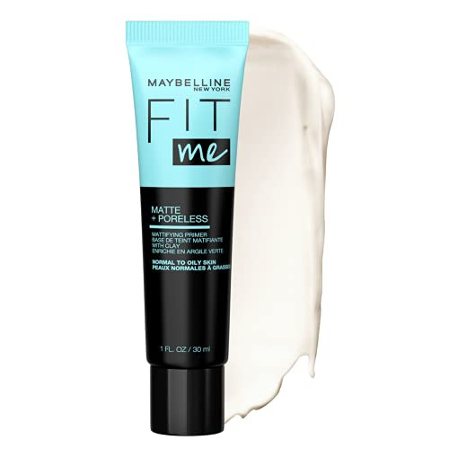 Maybelline Fit Me Matte Poreless Mattifying Face Primer Makeup With Sunscreen Broad Spectrum SPF 20 16HR Wear Shine Cont