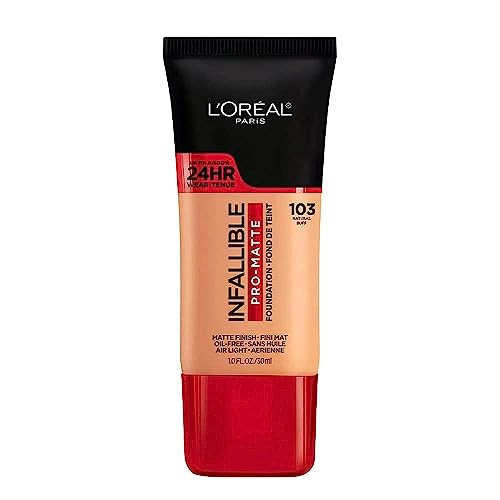 LOreal Paris Cosmetics Makeup Infallible ProMatte Liquid Longwear Foundation Natural Buff 1 fl oz