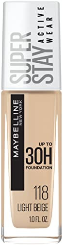 Maybelline Super Stay Full Coverage Liquid Foundation Active Wear Makeup Up to 30Hr Wear Transfer Sweat Water Resistant