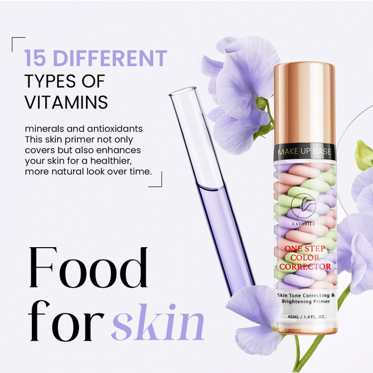 One Step Color Corrector Isolation Cream Makeup Primer Skin Tone Correcting and Brightening Primer Oil Control Moisturiz