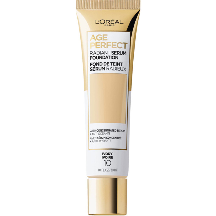 LOreal Paris Age Perfect Radiant Serum Foundation with SPF 50 Ivory 1 fl oz