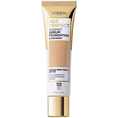 LOreal Paris Age Perfect Radiant Serum Foundation with SPF 50 Beige Rose 1 fl oz