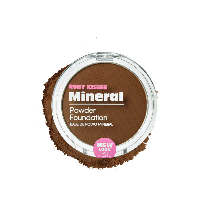 Ruby Kisses Mineral Pressed Powder Foundation Medium to Full Coverage Natural Finish 035 Ounce Cognac