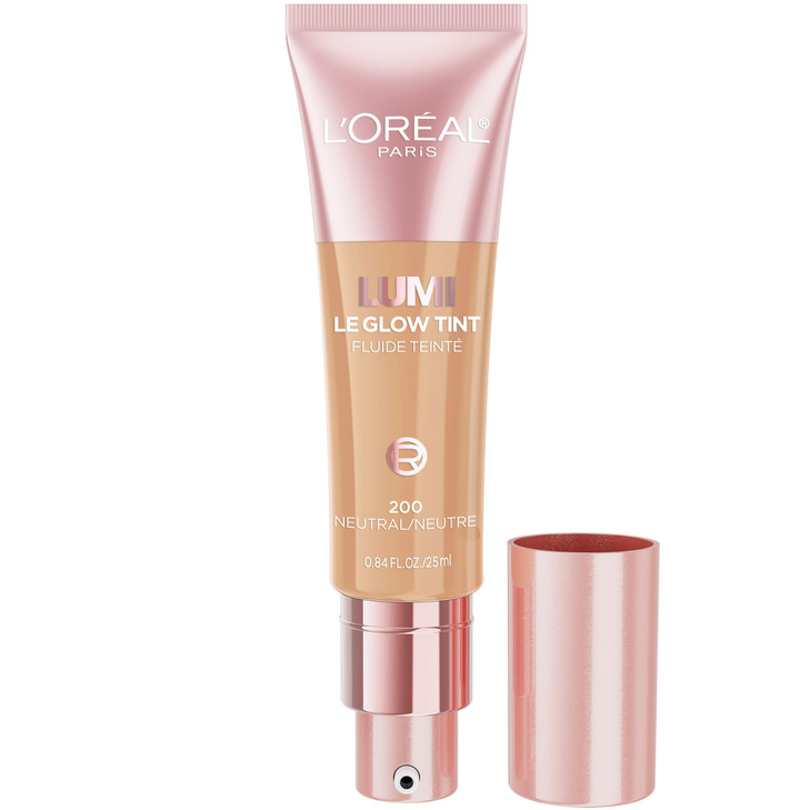 LOreal Paris Lumi Le Glow Skin Tint Lightweight WaterBased Tinted Serum with FoundationLike Coverage Glow Illuminator Ne