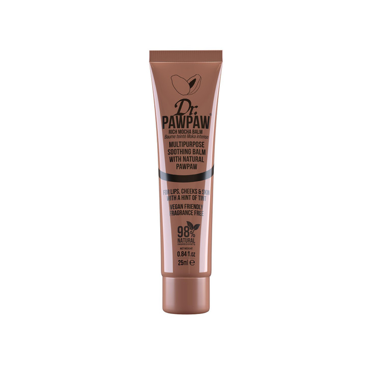 DrPAWPAW Rich Mocha Balm MultiPurpose Natural No Fragrance for Hydrating Lips Skin Hair Cuticles Nails Beauty Finishing