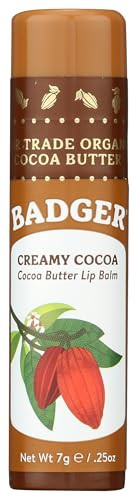 Badger Creamy Cocoa Lip Balm Stick 025 Ounce