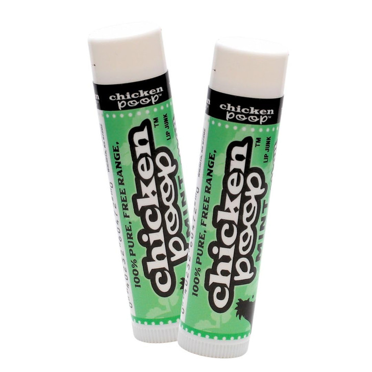 Chicken Poop Lip Balm Simone Chickenbone Mint Duo Moisturizer for Dry Chapped Lips 015 oz Pack of 2