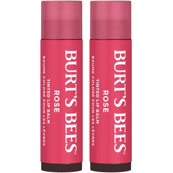 Burts Bees Lip Tint Balm with Long Lasting 2 in 1 Duo Tinted Balm Formula Color Infused with Deeply Hydrating Shea Butte