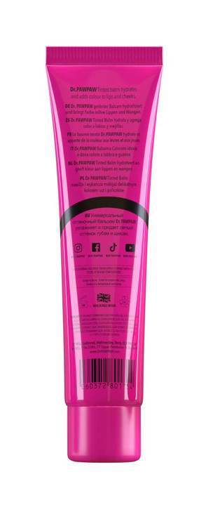 DrPAWPAW Hot Pink MultiPurpose Natural No Fragrance Balm for Hydrating Lips Skin Hair Cuticles Nails Beauty Finishing 25
