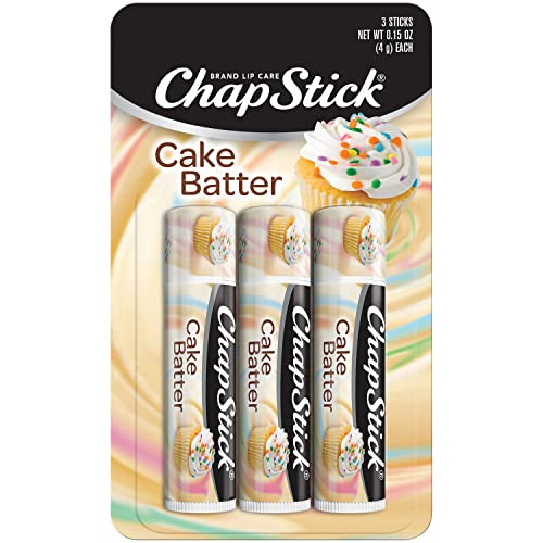 ChapStick Cake Batter Limited Edition Flavored Lip Balm Tubes 015 Oz Pack of 3