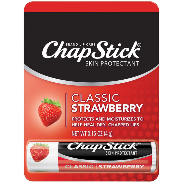 ChapStick Classic Strawberry Flavor 015 oz Pack of 4