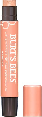 Burts Bees Lip Balm Moisturizing Lip Shimmer for Women for All Day Hydration with Vitamin E Coconut Oil 100 Natural Apri